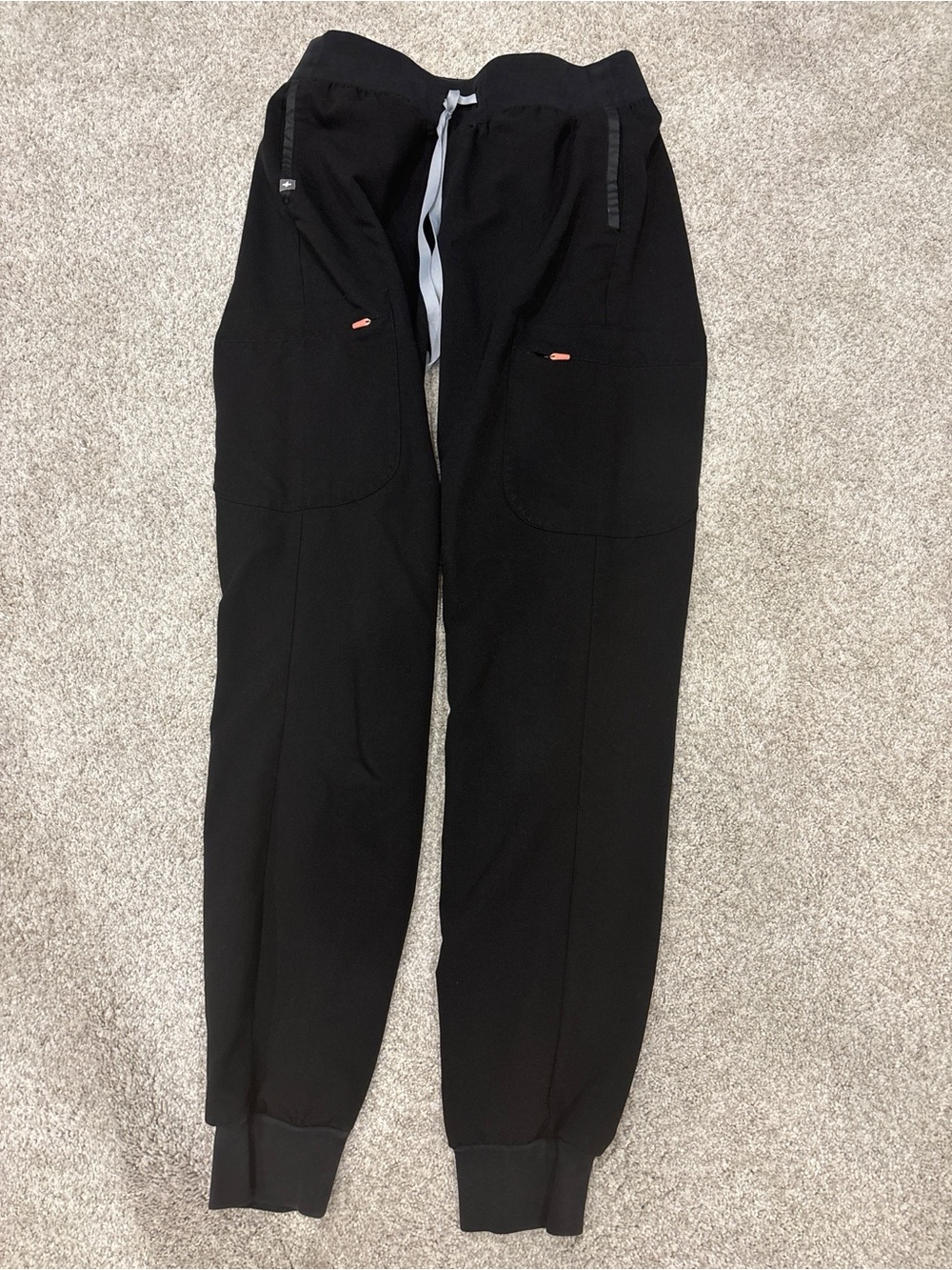 Figs Men's Black Joggers with Contrast Drawstring